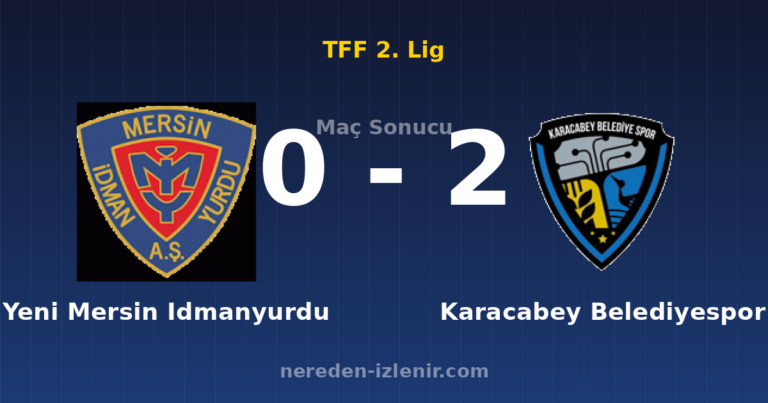 Yeni Mersin Idmanyurdu 0-2 Karacabey Belediyespor