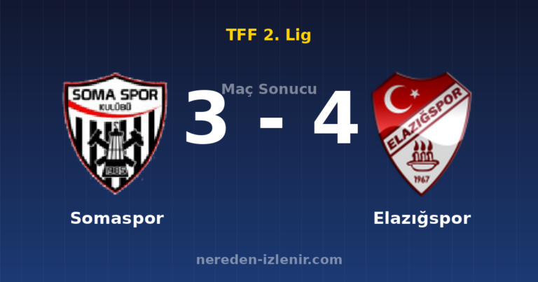 Somaspor 3-4 Elazığspor