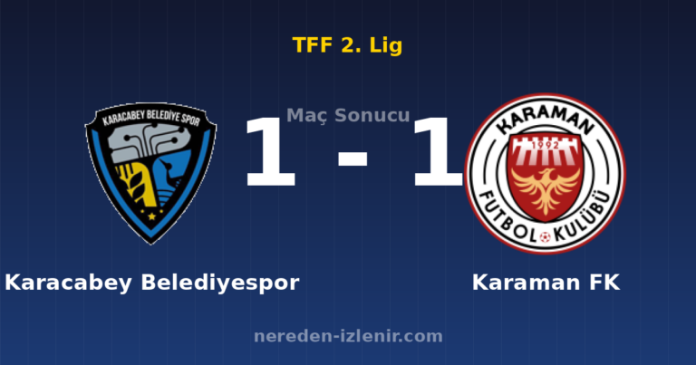 Karacabey Belediyespor 1-1 Karaman FK