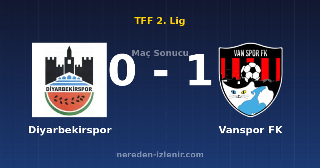 Diyarbekirspor 0-1 Vanspor FK