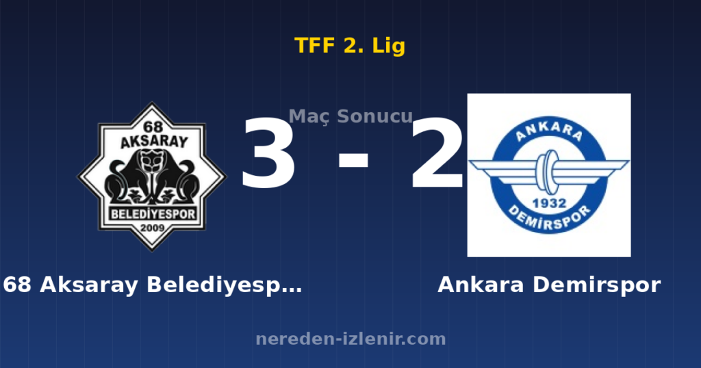 68 Aksaray Belediyespor 3-2 Ankara Demirspor
