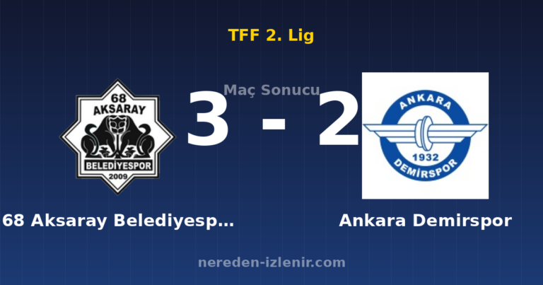 68 Aksaray Belediyespor 3-2 Ankara Demirspor