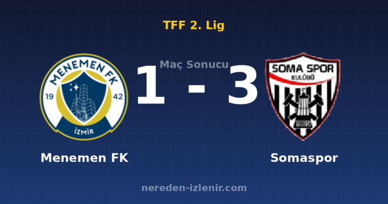 Menemen FK 1-3 Somaspor