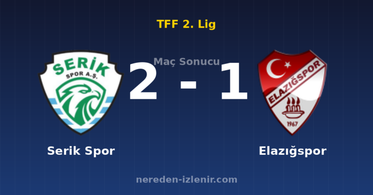 Serik Spor 2-1 Elazığspor
