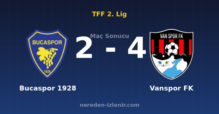 Bucaspor 1928 2-4 Vanspor FK