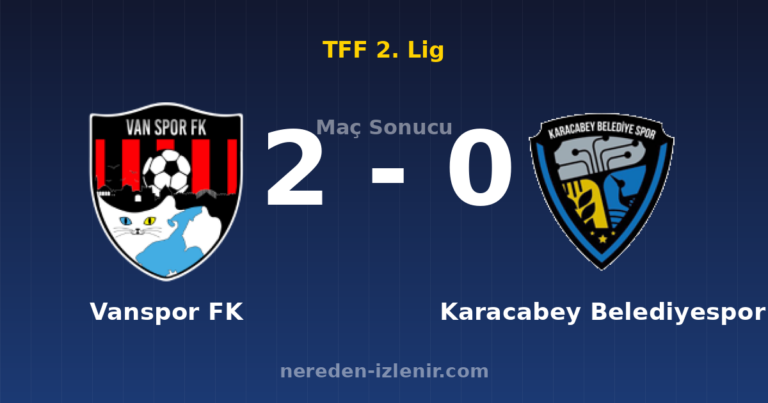 Vanspor FK 2-0 Karacabey Belediyespor