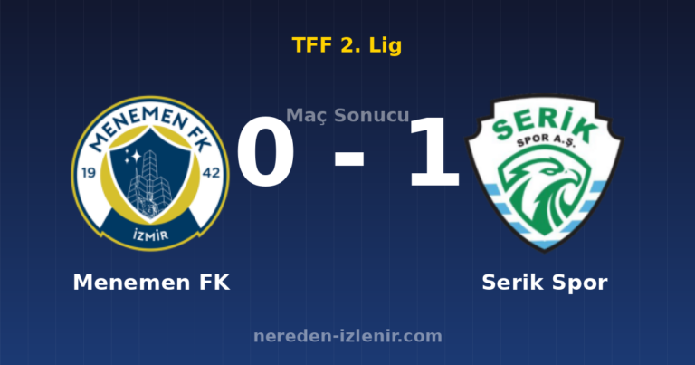 Menemen FK 0-1 Serik Spor