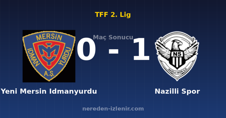 Yeni Mersin Idmanyurdu 0-1 Nazilli Spor