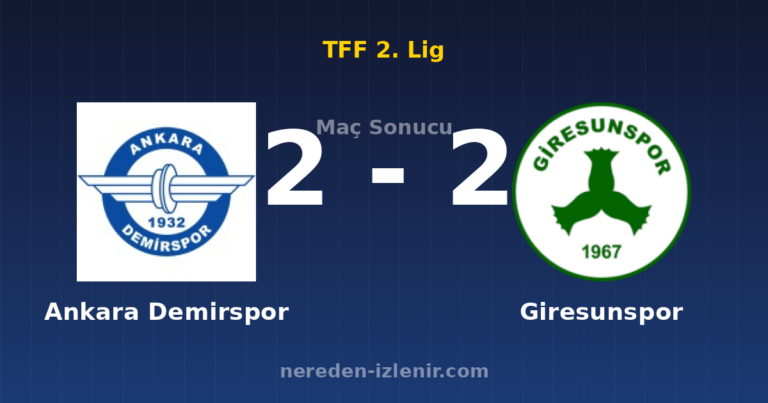 Ankara Demirspor 2-2 Giresunspor