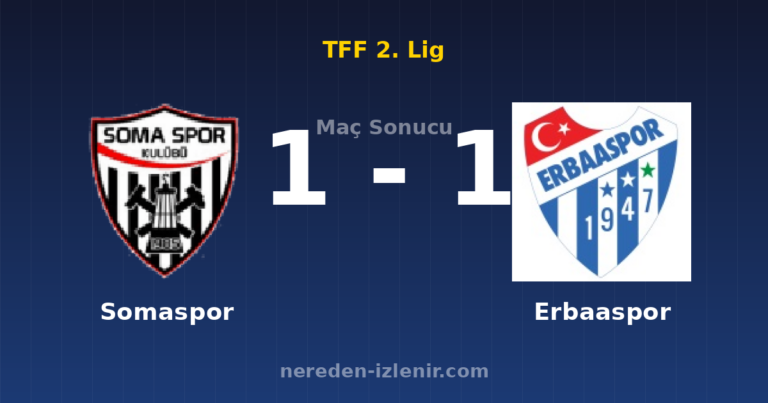 Somaspor 1-1 Erbaaspor