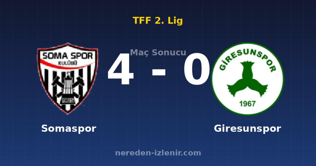 Somaspor 4-0 Giresunspor