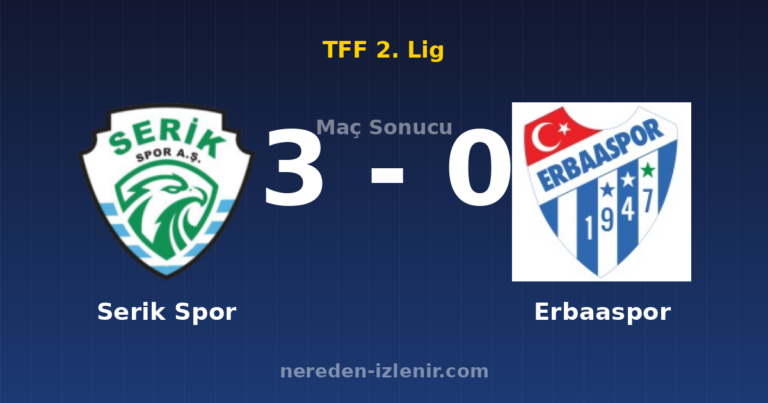 Serik Spor 3-0 Erbaaspor