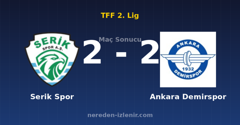 Serik Spor 2-2 Ankara Demirspor