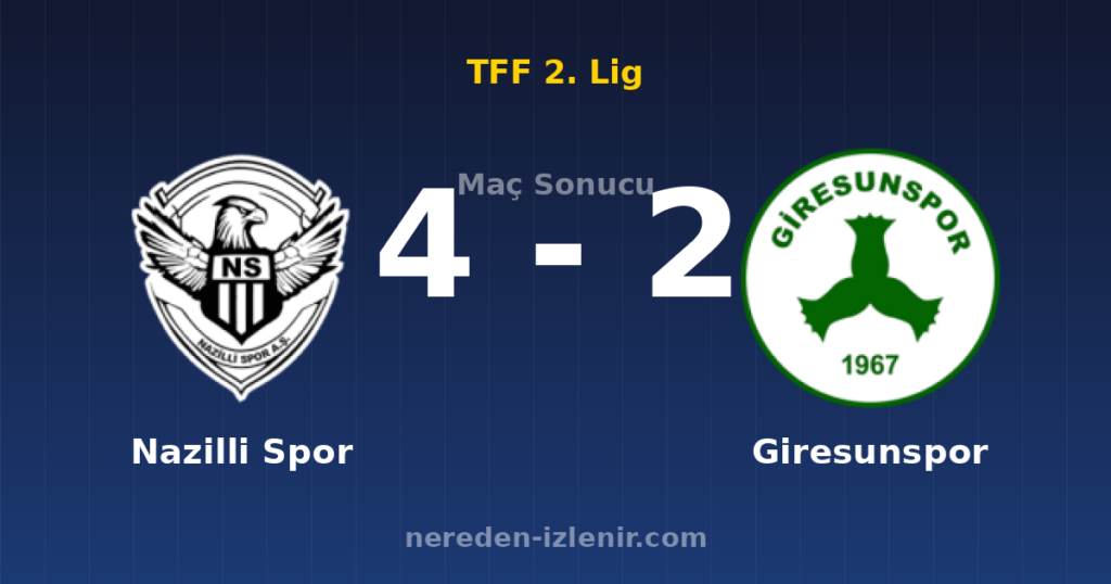 Nazilli Spor 4-2 Giresunspor
