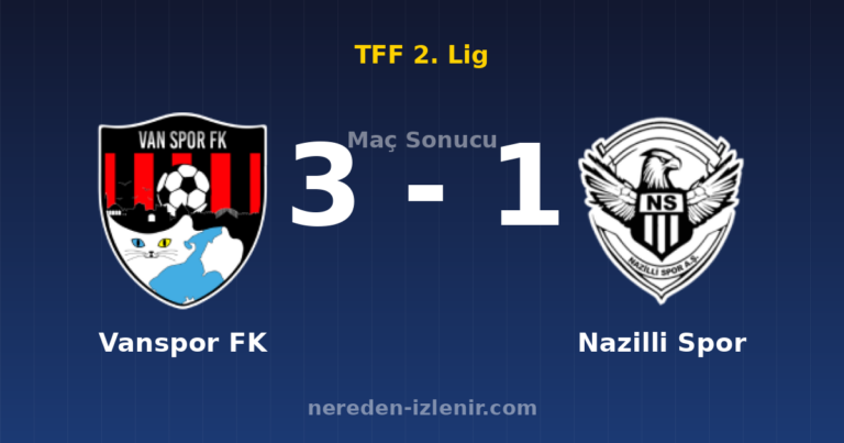 Vanspor FK 3-1 Nazilli Spor