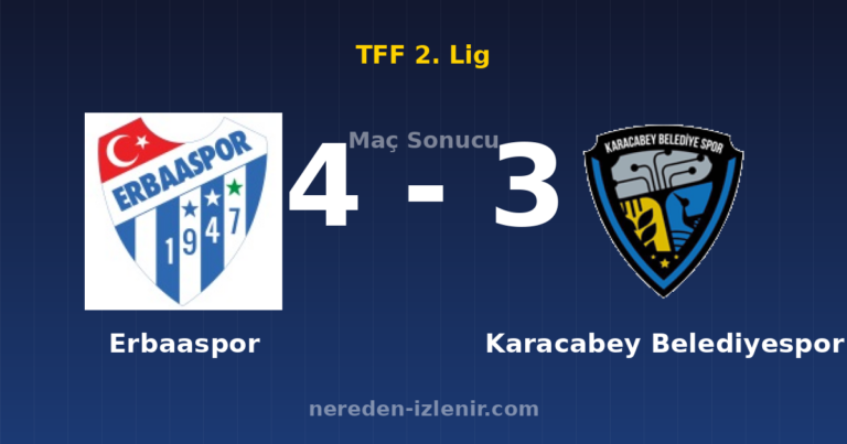 Erbaaspor 4-3 Karacabey Belediyespor