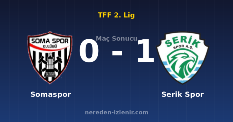 Somaspor 0-1 Serik Spor