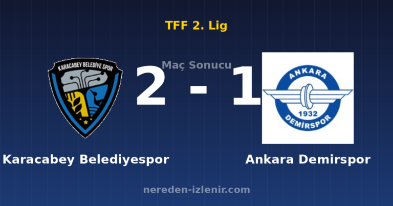 Karacabey Belediyespor 2-1 Ankara Demirspor