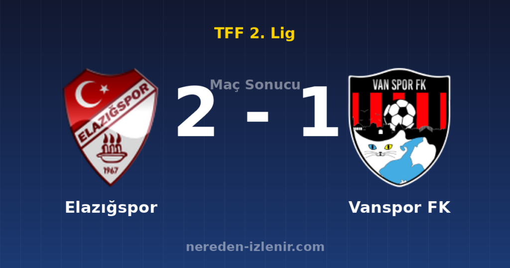 Elazığspor 2-1 Vanspor FK