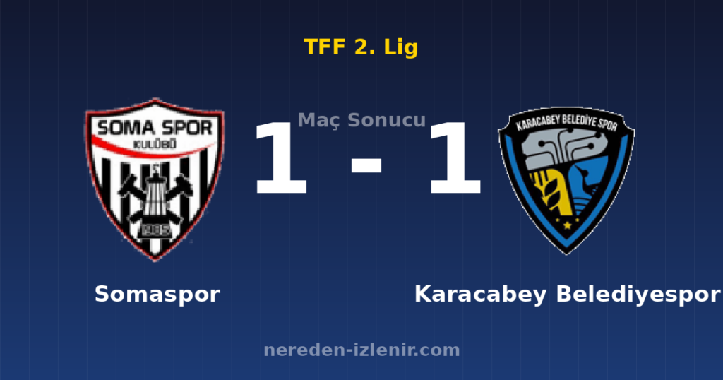 Somaspor 1-1 Karacabey Belediyespor
