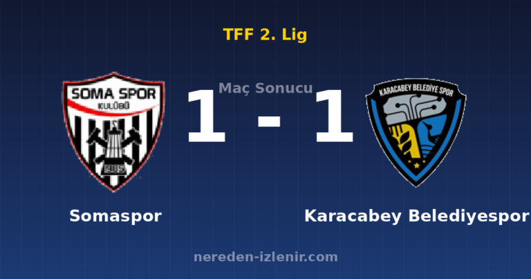 Somaspor 1-1 Karacabey Belediyespor