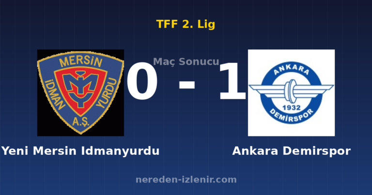 Yeni Mersin Idmanyurdu 0-1 Ankara Demirspor