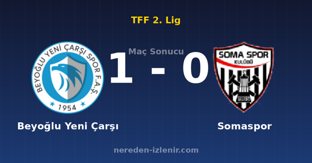 Beyoğlu Yeni Çarşı 1-0 Somaspor