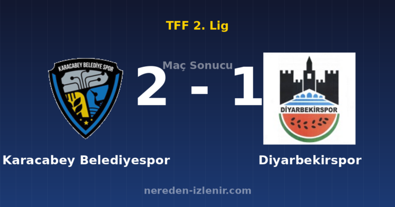 Karacabey Belediyespor 2-1 Diyarbekirspor