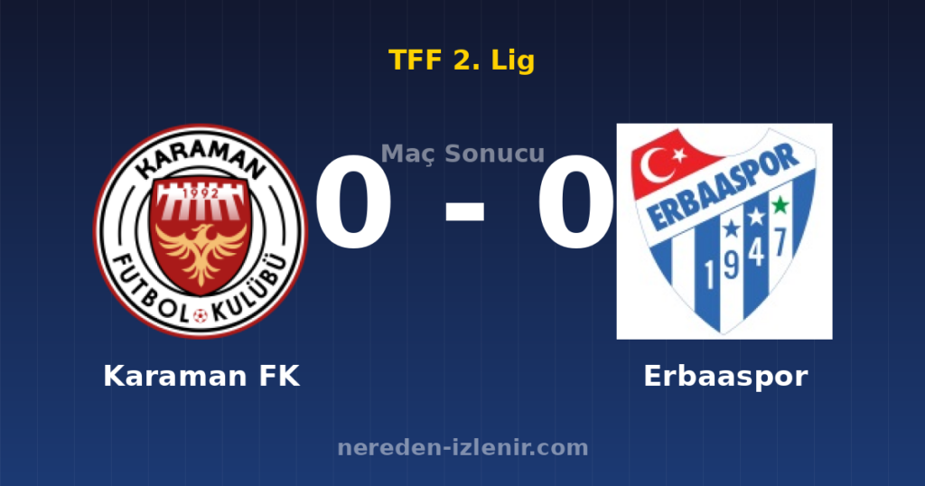 Karaman FK 0-0 Erbaaspor