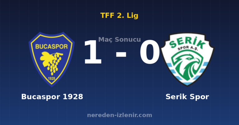 Bucaspor 1928 1-0 Serik Spor