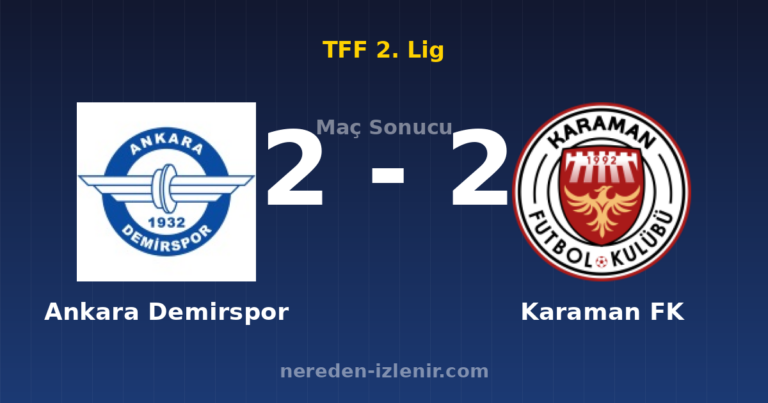 Ankara Demirspor 2-2 Karaman FK
