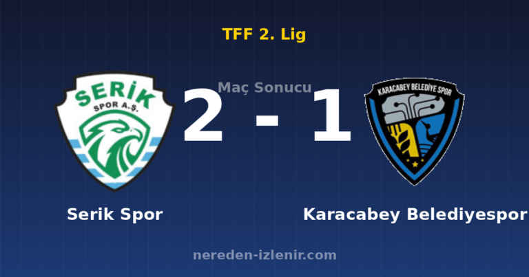 Serik Spor 2-1 Karacabey Belediyespor