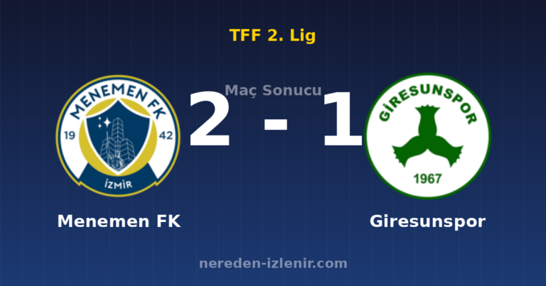 Menemen FK 2-1 Giresunspor
