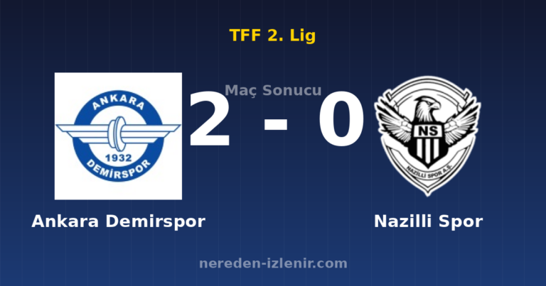 Ankara Demirspor 2-0 Nazilli Spor