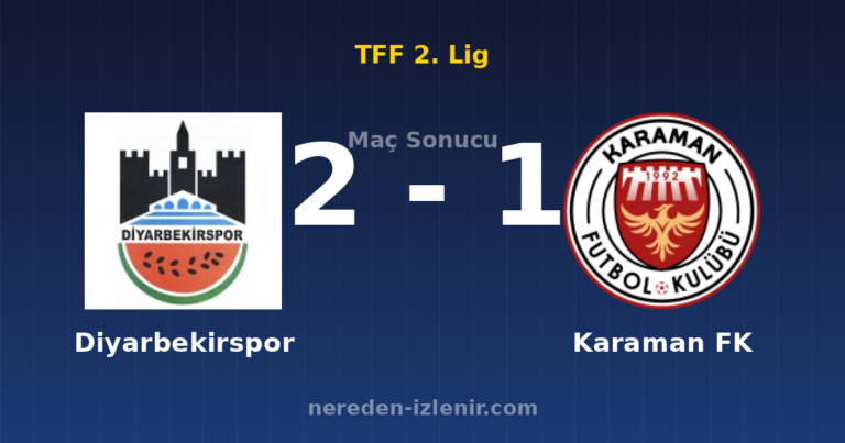 Diyarbekirspor 2-1 Karaman FK
