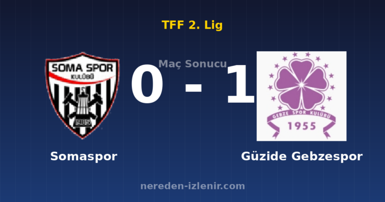 Somaspor 0-1 Güzide Gebzespor
