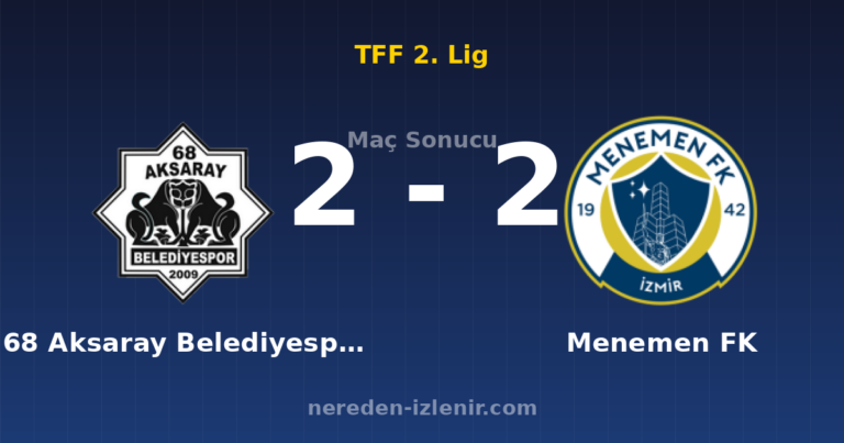 68 Aksaray Belediyespor 2-2 Menemen FK