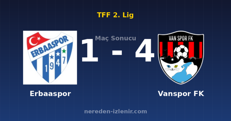 Erbaaspor 1-4 Vanspor FK