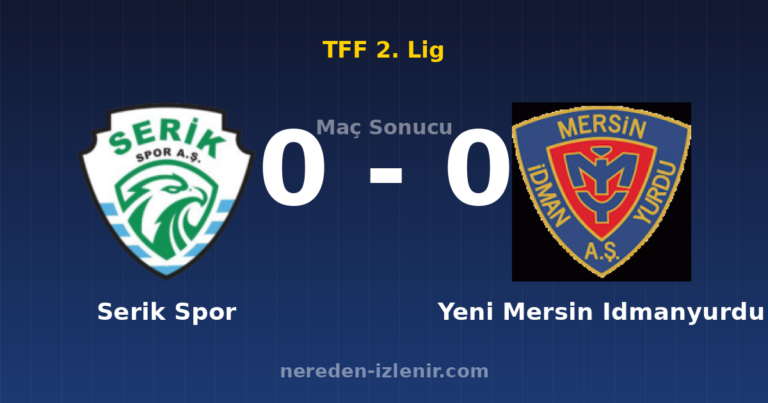 Serik Spor 0-0 Yeni Mersin Idmanyurdu