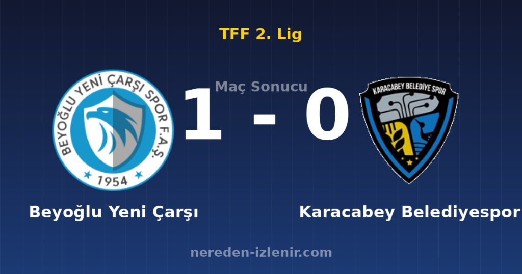 Beyoğlu Yeni Çarşı 1-0 Karacabey Belediyespor