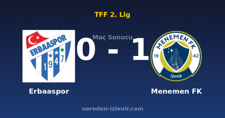 Erbaaspor 0-1 Menemen FK