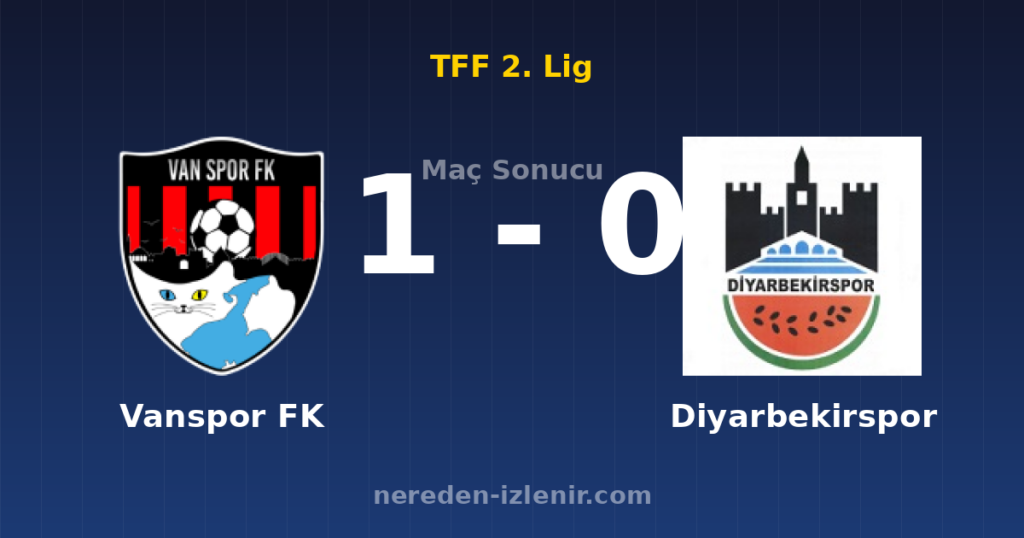 Vanspor FK 1-0 Diyarbekirspor