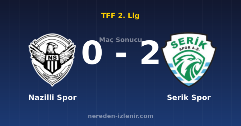 Nazilli Spor 0-2 Serik Spor