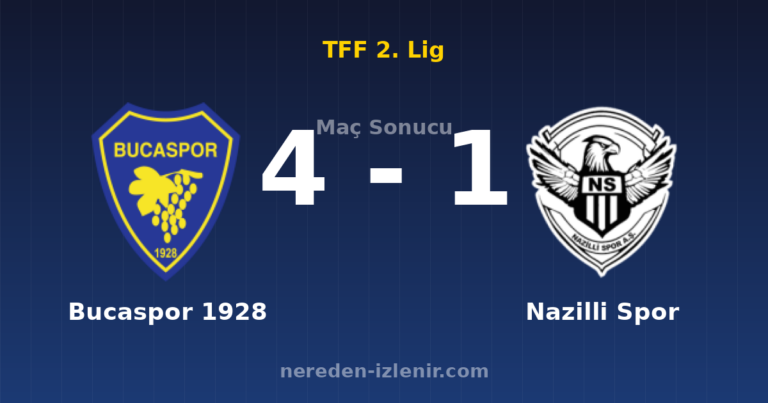 Bucaspor 1928 4-1 Nazilli Spor
