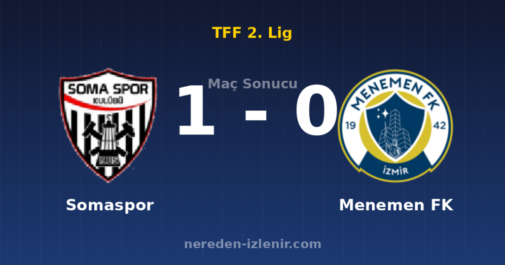 Somaspor 1-0 Menemen FK