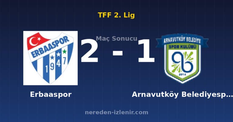 Erbaaspor 2-1 Arnavutköy Belediyespor