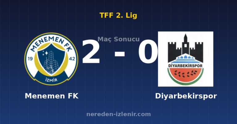 Menemen FK 2-0 Diyarbekirspor