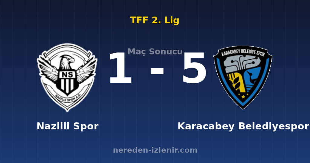 Nazilli Spor 1-5 Karacabey Belediyespor