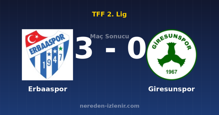 Erbaaspor 3-0 Giresunspor