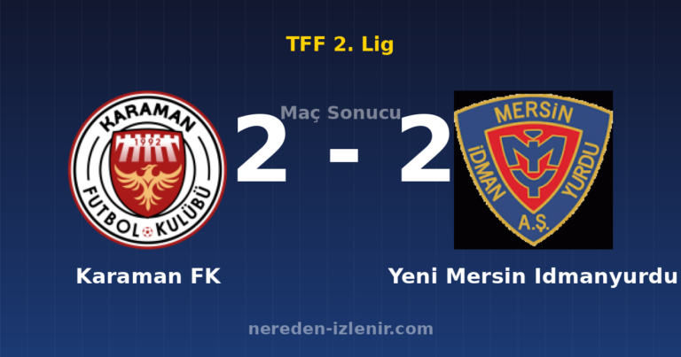 Karaman FK 2-2 Yeni Mersin Idmanyurdu